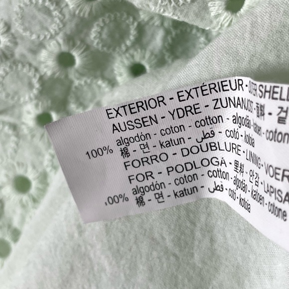 Zara mint green open work/eyelet embroidery midi dress - Picture 17 of 17